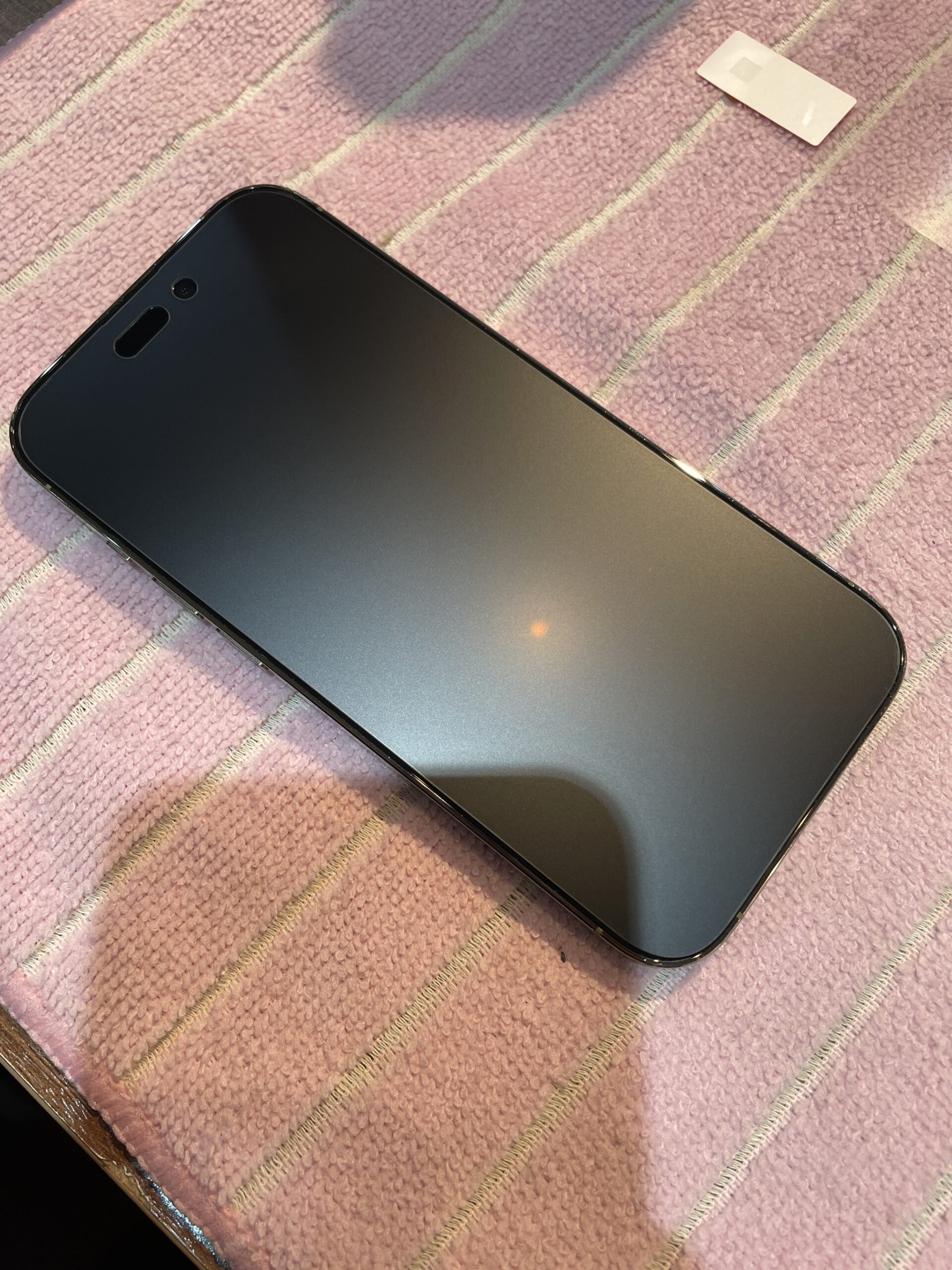 【長堀店】iPhone14Proのガラスコーティング施工【大阪市からご来店】