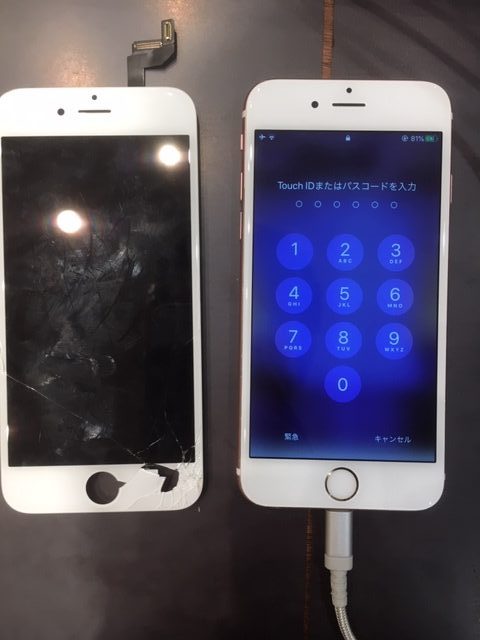 iPhone６S画面交換最短30分！！！！！大型ショッピングモール内、駐輪・駐車場完備！！！＜名古屋市中川区よりお越しのお客様＞