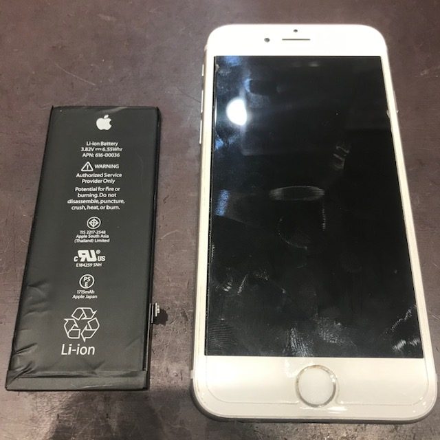 iPhone６Sバッテリー交換＜名古屋市緑区よりお越しのお客様＞