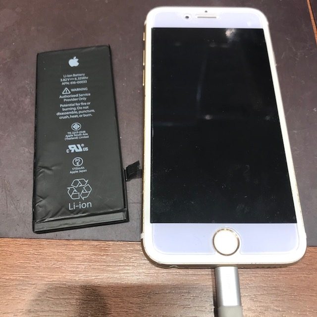 iPhone６ＳＰバッテリー交換【刈谷市よりお越しのお客様】
