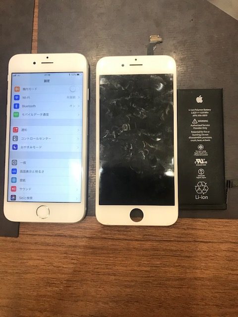 iPhone６画面・バッテリー交換＜名古屋市緑区よりお越しのお客様＞