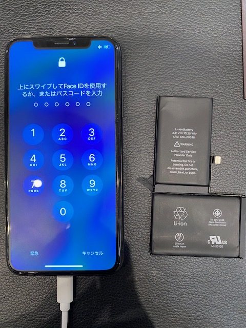 iPhoneXRバッテリー交換【豊明市よりお越しのお客様】