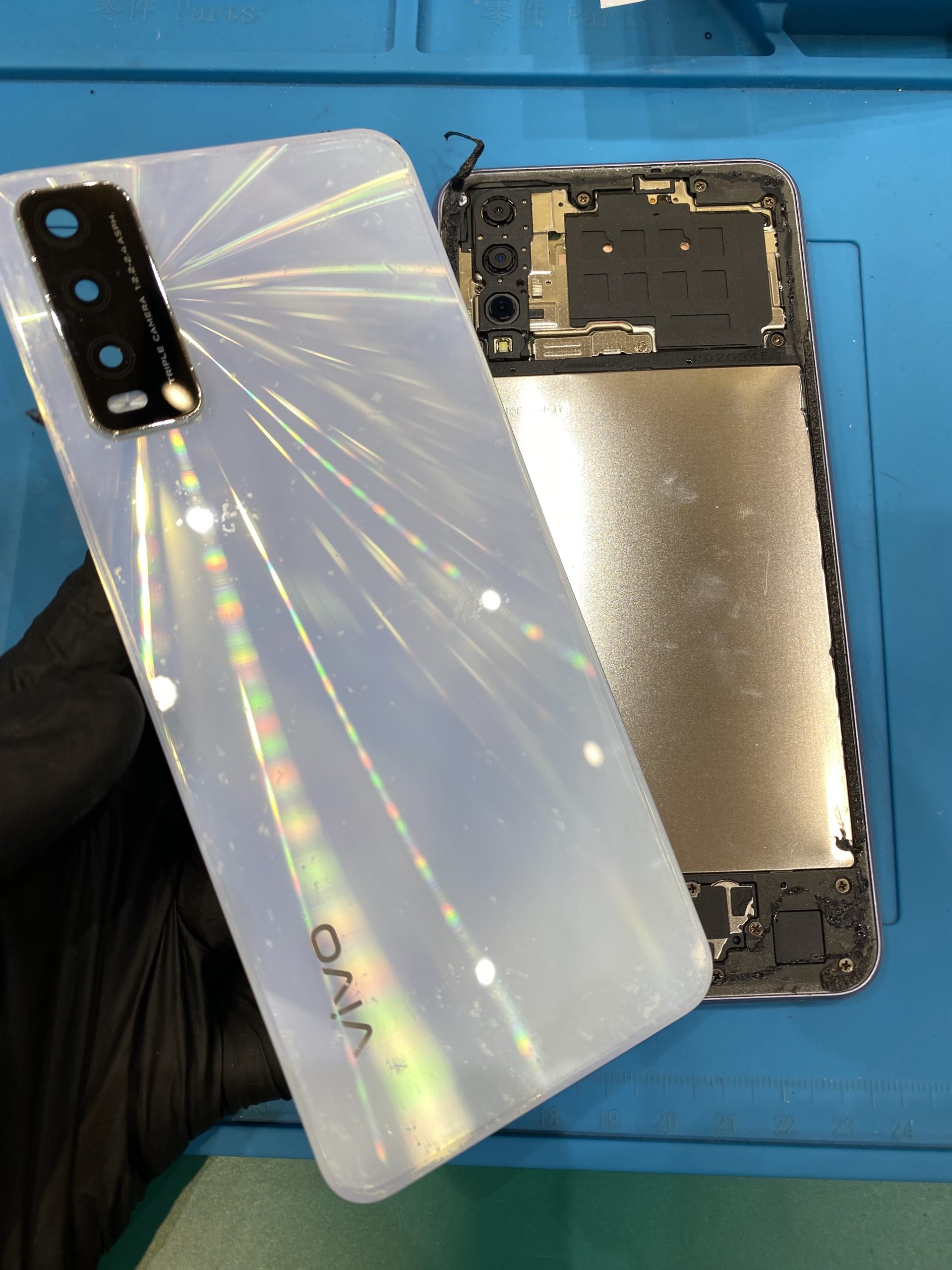 【熱田店】vivo Y20 画面交換修理　【瑞穂区からご来店】