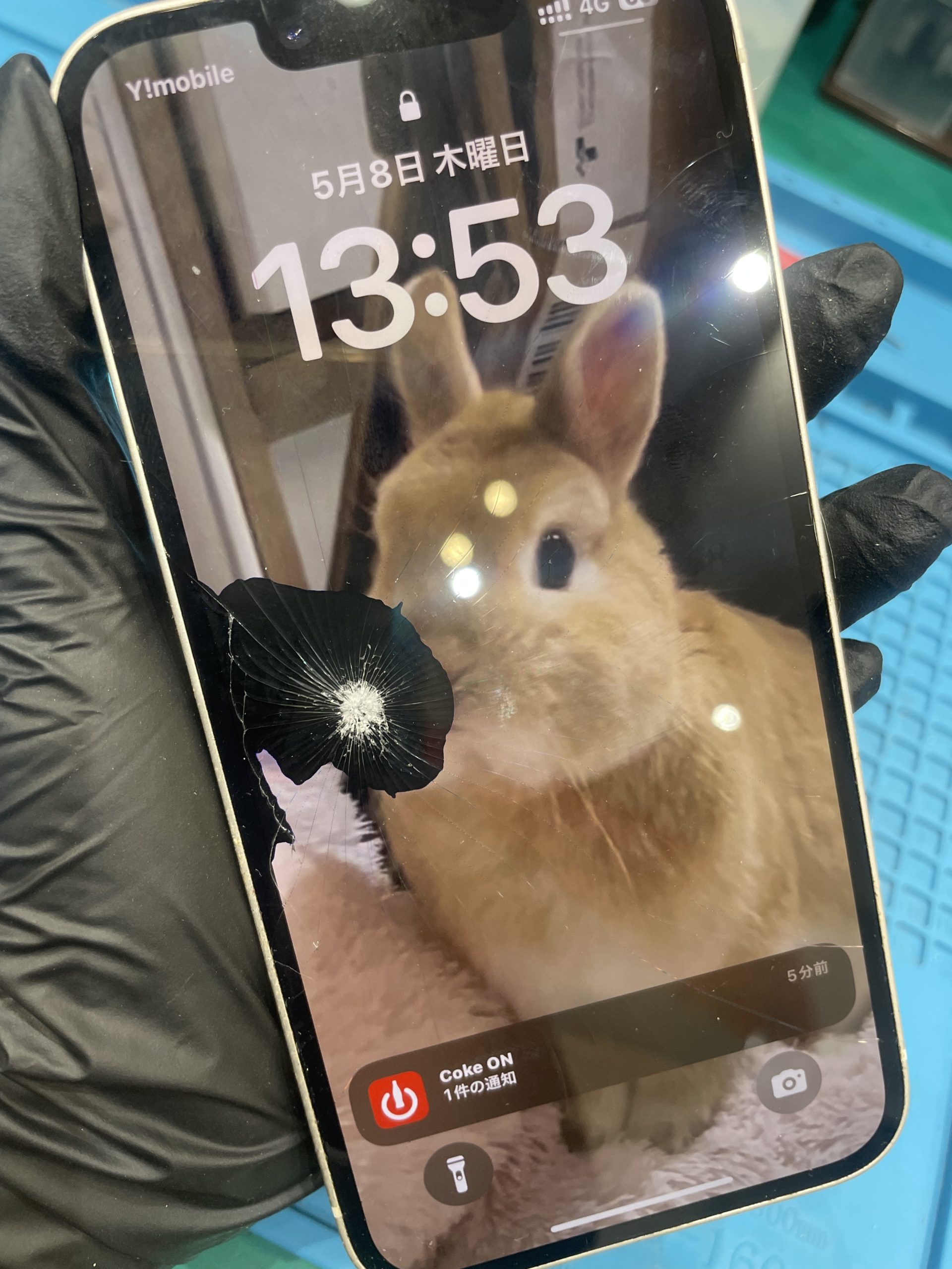 【熱田店】iPhone14 画面交換修理 中区よりご来店