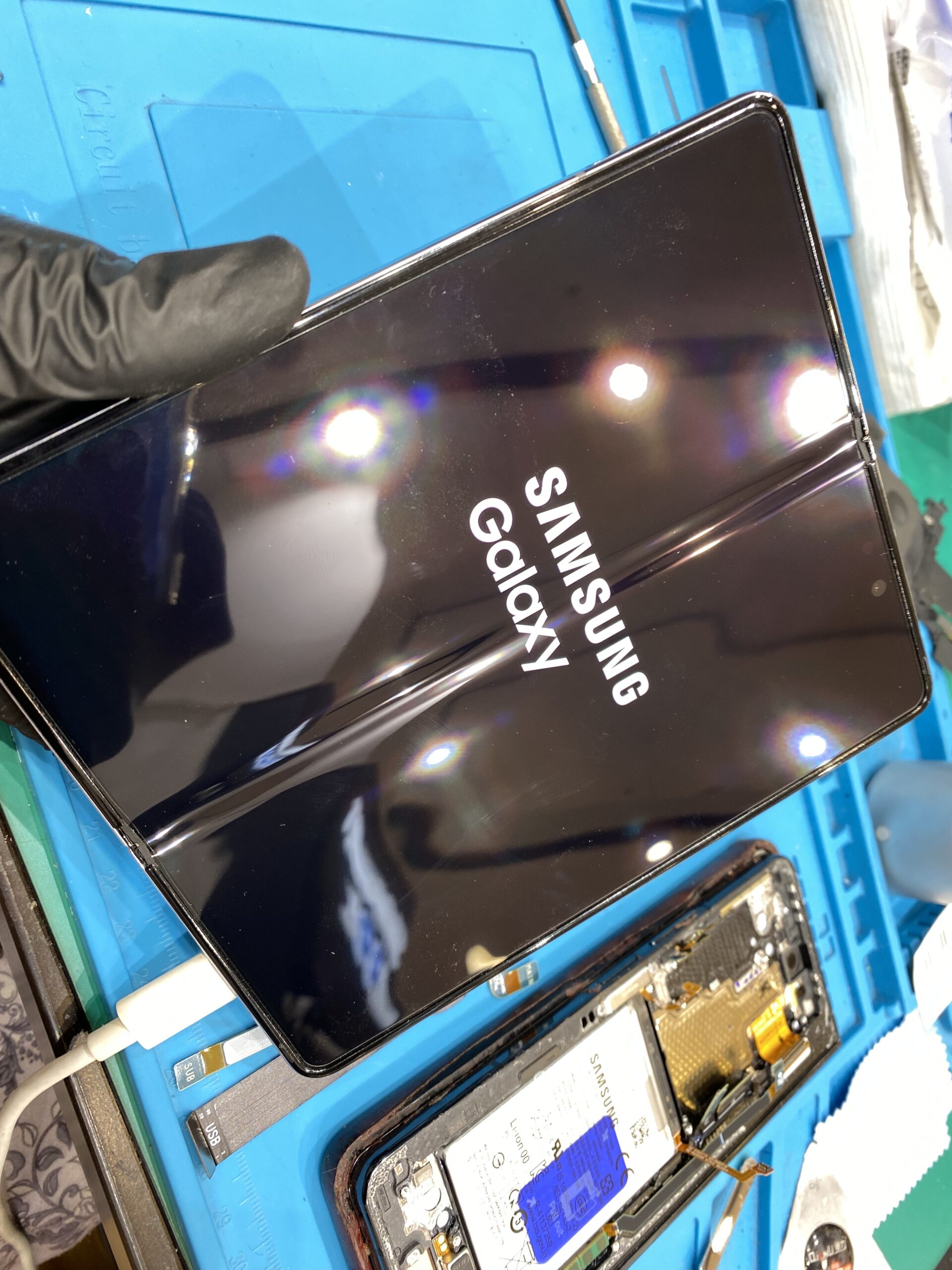 【熱田店】Galaxy Z Fold5の画面修理（基板載せ替え修理）【刈谷市からご来店】