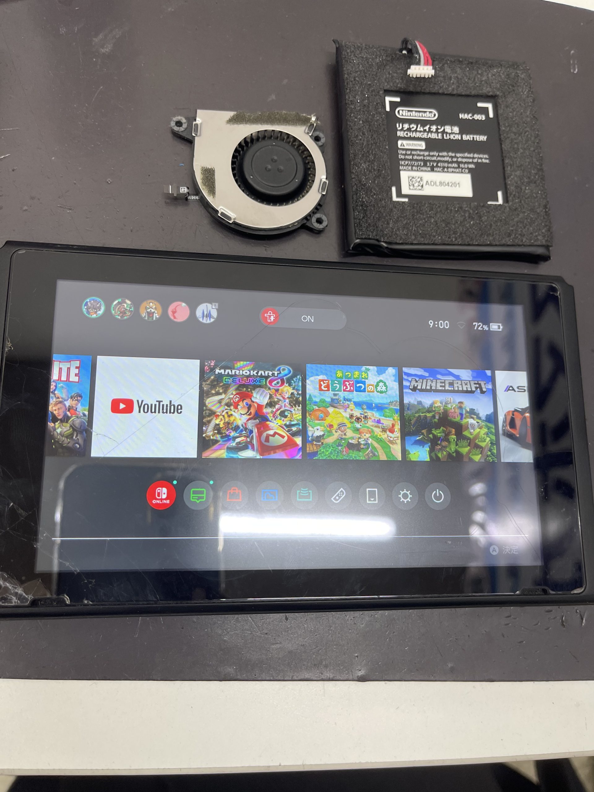 Switch修理　奈良市神功よりご来店！　内部から異音が・・・