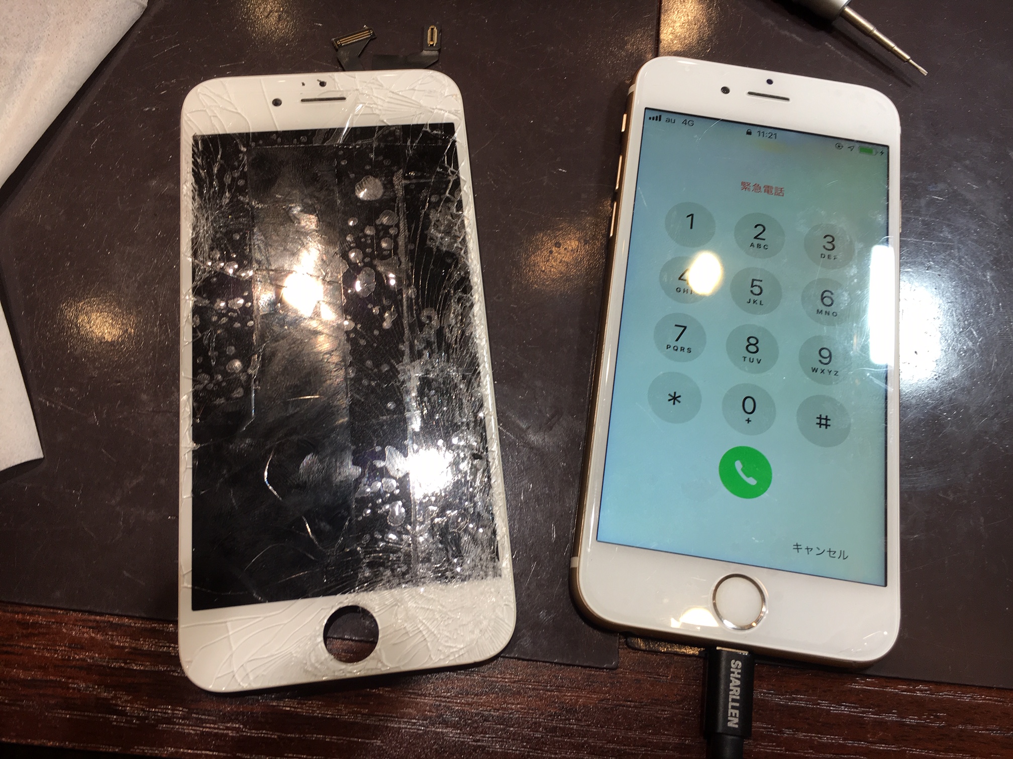 iPhone6s バキフォン( ﾉД`)画面交換★　伊丹・尼崎・川西のアイフォン修理専門店スマートクールです