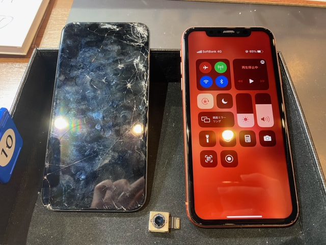 iPhoneXR　画面カメラ交換　【尼崎市よりお越しのお客様】