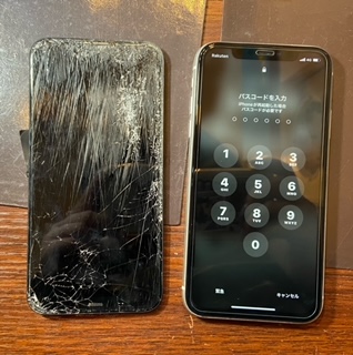 iPhone11  画面交換  尼崎市からお越しのお客様