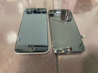 【iPhone画面交換】尼崎市よりお越しのお客様 iPhoneSE第3世代 画面交換＆ガラスコーティング＆ガラスフィルムで補強！！