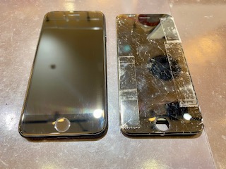 【iPhoneSE3 画面交換】豊中市からお越しのお客様 iPhoneSE第3世代 画面交換ご依頼＆安心！画面補強！？