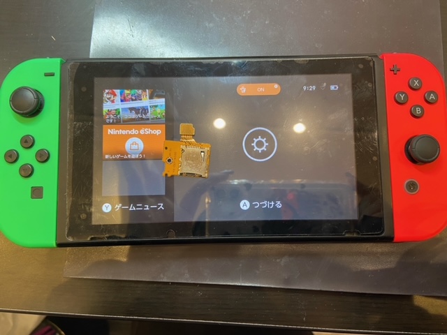 NintendoSwitchスイッチ SDカードスロット交換 伊丹市よりお越しのお客様