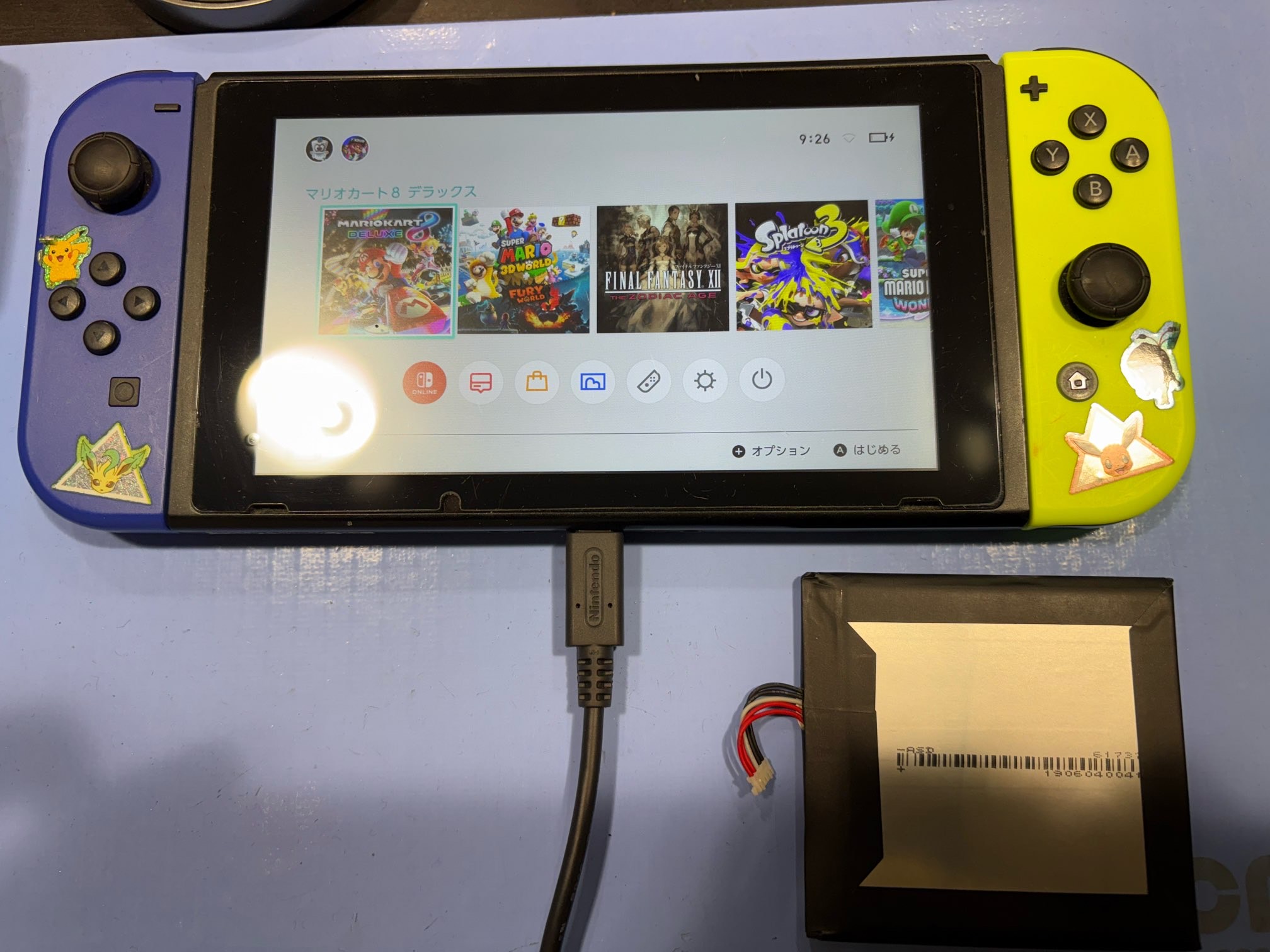 【イオンモール伊丹店】Nintendo Switch バッテリー交換 症状:充電の減りが早い｜Switch修理伊丹 ゲーム機修理伊丹