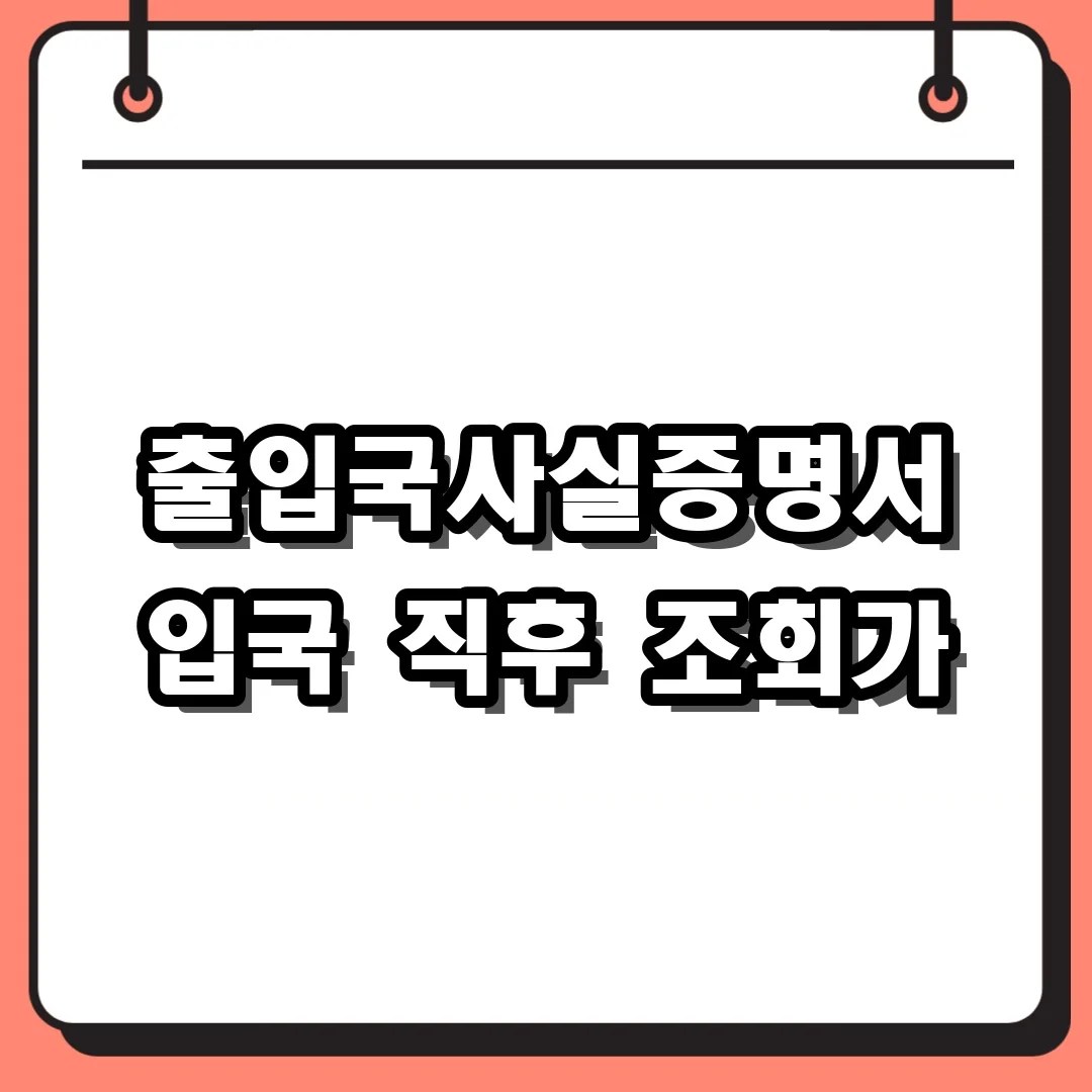 출입국사실증명서 온라인 발급 전 확인! 입국 후 며칠 뒤부터 가능한지 총정리