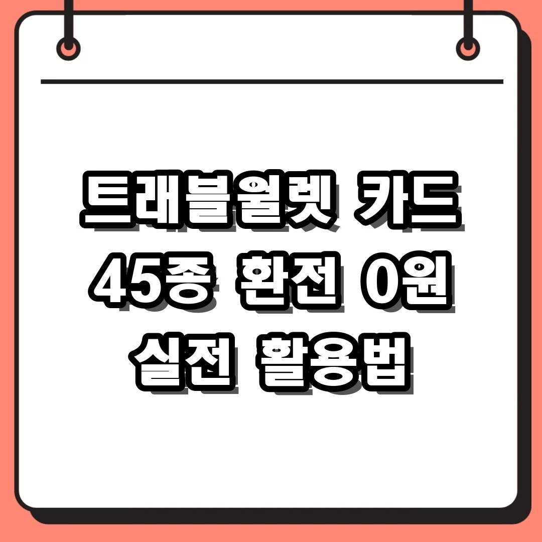 트래블월렛 카드 45종 환전 0원 실전 활용법