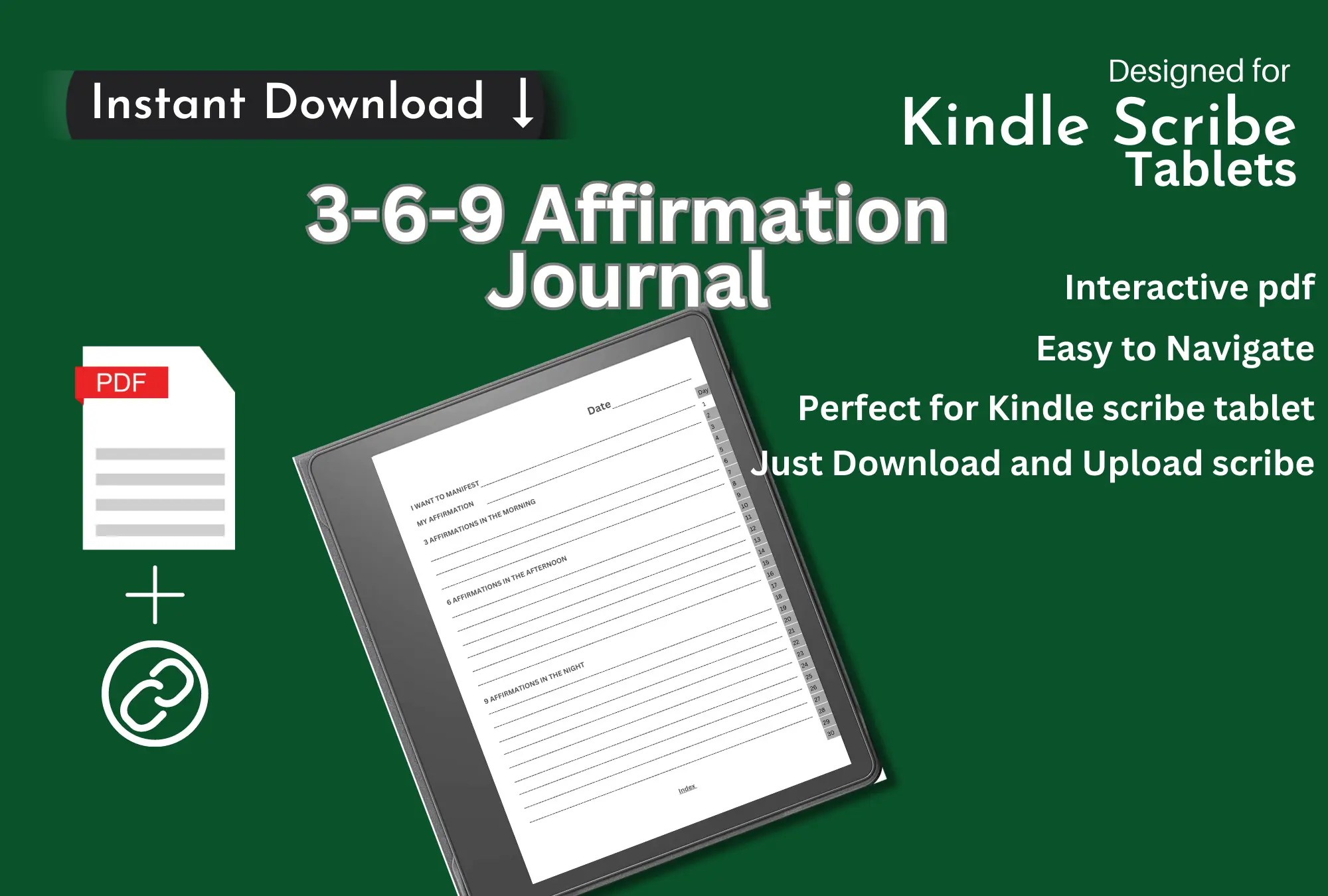 Transform Your Life with 369 Affirmation Writing: The Ultimate Amazon Kindle Scribe Template for Personal Growth and Manifestation 1 Amazon Kindle Scribe