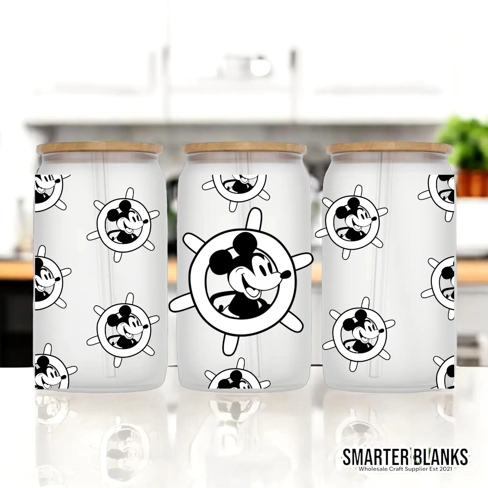 16oz UV DTF Wrap – Classic Steamboat Wheel Design