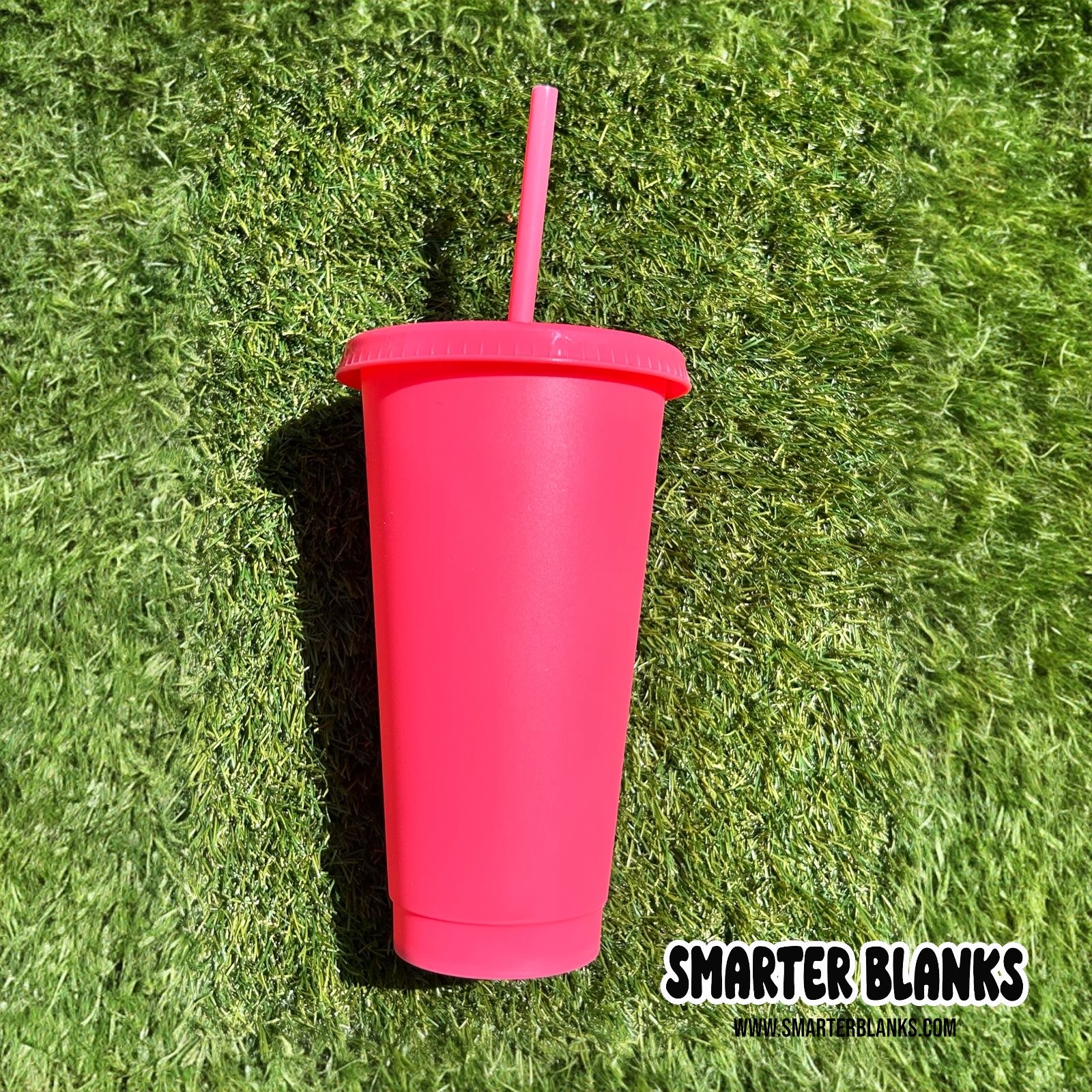 Hot Pink Matte Cold Cup 24oz