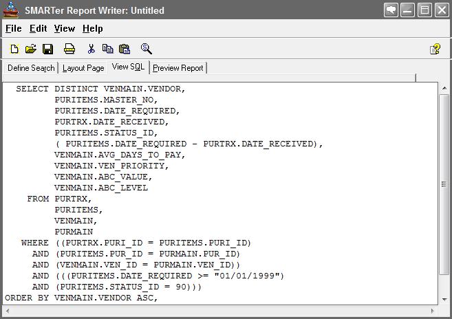 manufacturing production reporting - smarter report writer-sql