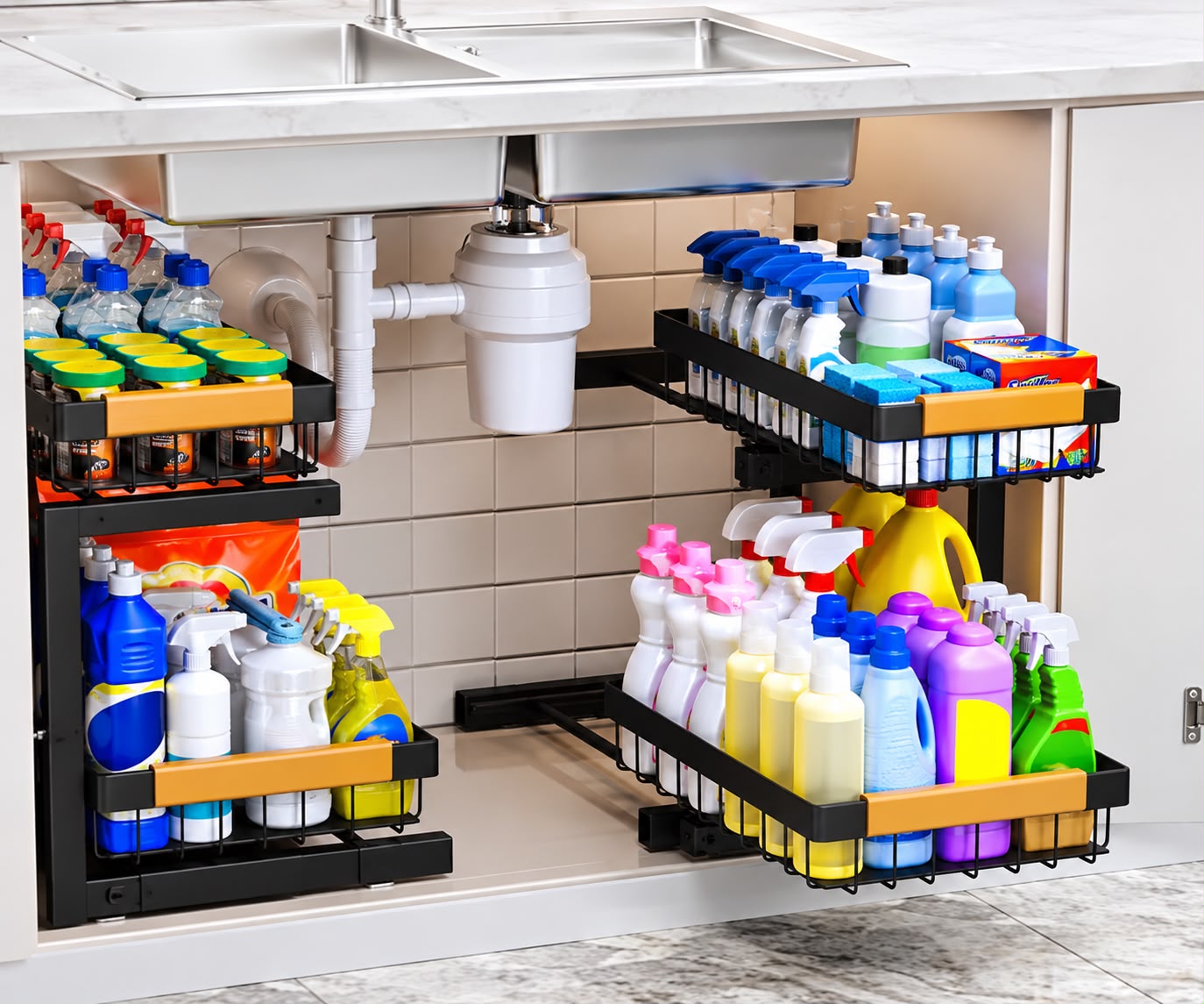 ADBIU Under Sink Organizer 2 Pack