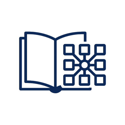 Integration Library Blue Icon