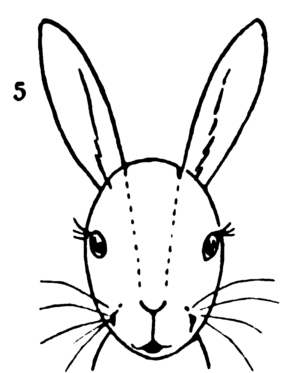 How to draw a Rabbit face step by step drawing for beginners Smart