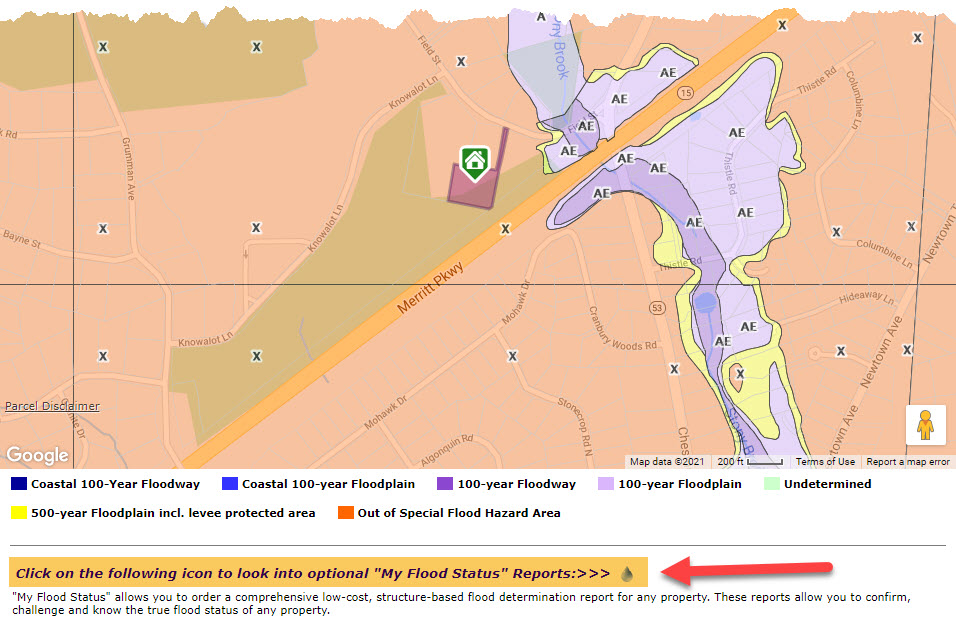My flood status (flood zone determination)