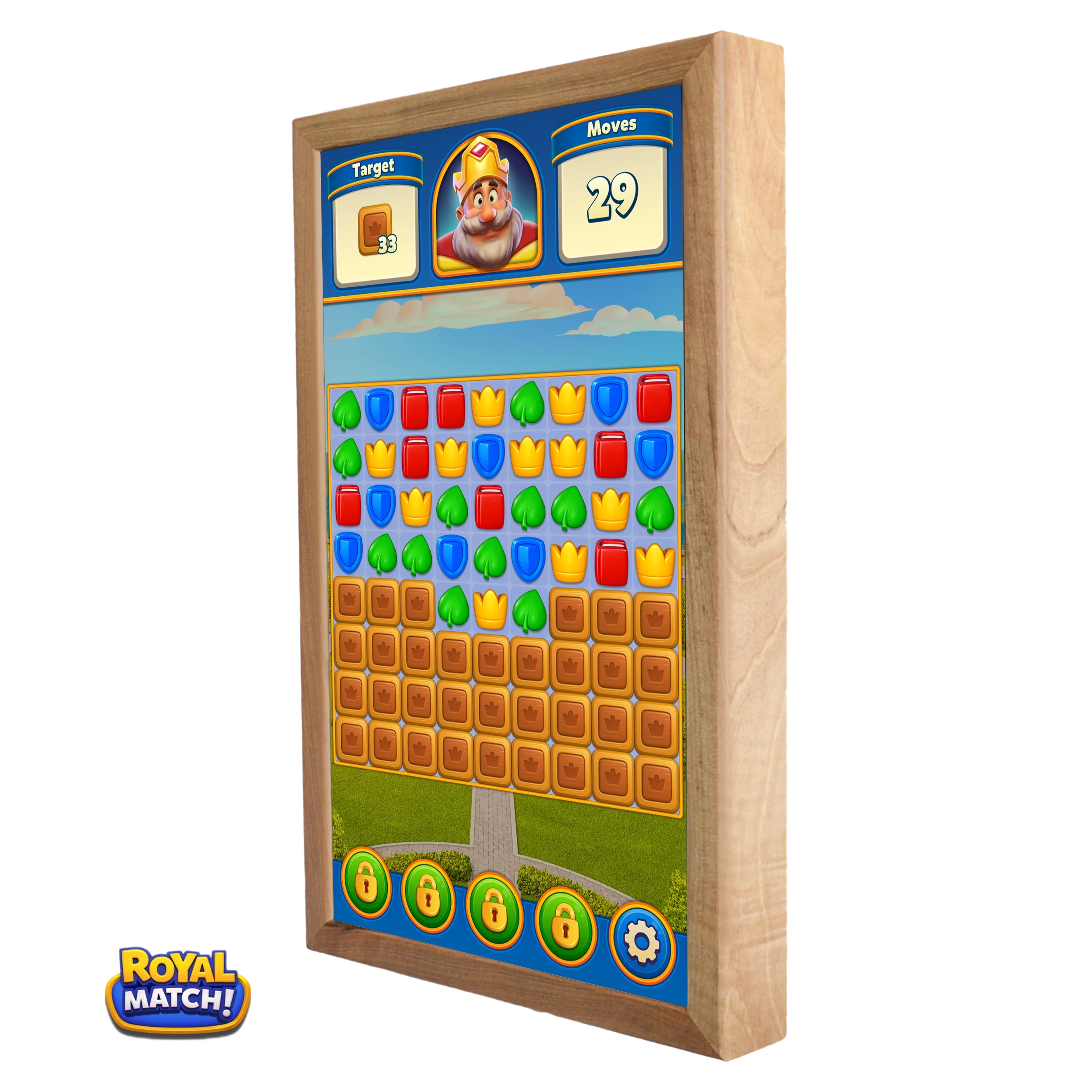 Dakboard touchscreen display vs the skylight frame.