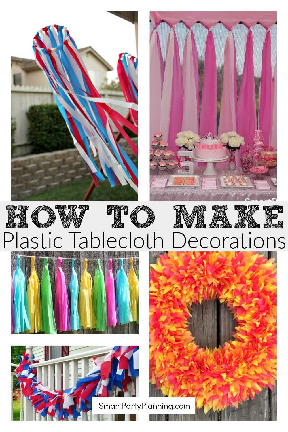 How To Easily Make Plastic Tablecloth Decorations Look Amazing