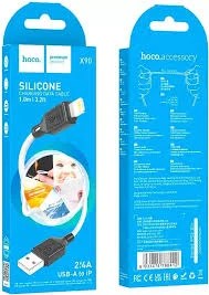 Cablu de date și încărcare din silicon 2.4A/1m Hoco X90 Usb-Lightning (alb)
