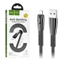 Cablu de date și încărcare Hoco U70 USB-Lightning (negru)