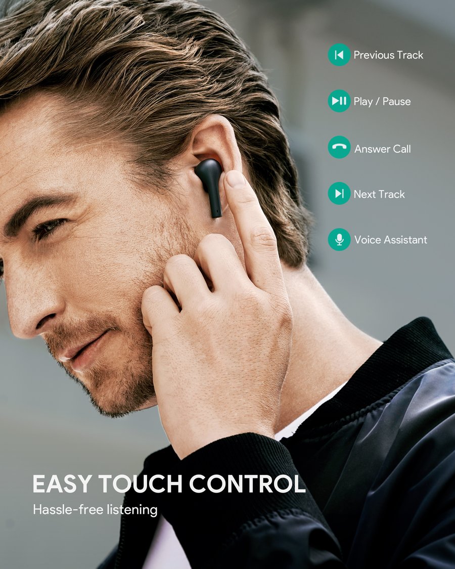 Aukey EP-T21s Move Compact II Wireless Earbuds 3d Surround Sound