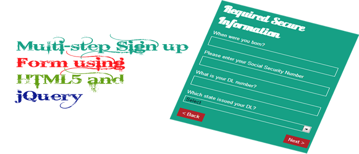 Multi-Step SignUp Form Using jQuery, Ajax, PHP, HTML5 and CSS3