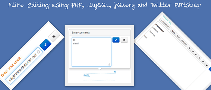 Inline edit using jQuery and PHP, MySQL and Bootstrap 3