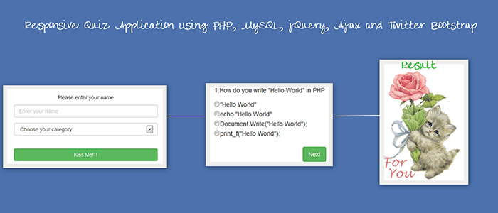 Responsive Quiz Application Using PHP, MySQL, jQuery, Ajax and Twitter Bootstrap
