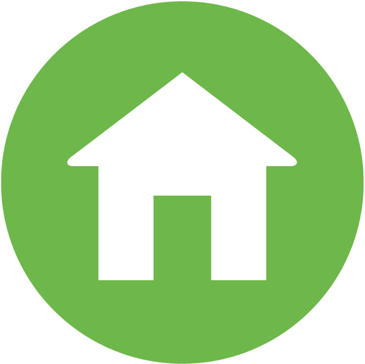 Grön symbol av ett hus