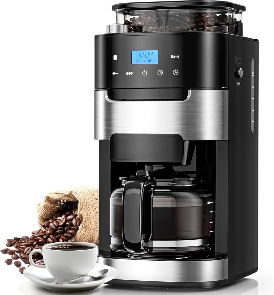 Electactic 10-Cup Coffee Maker with Grinder