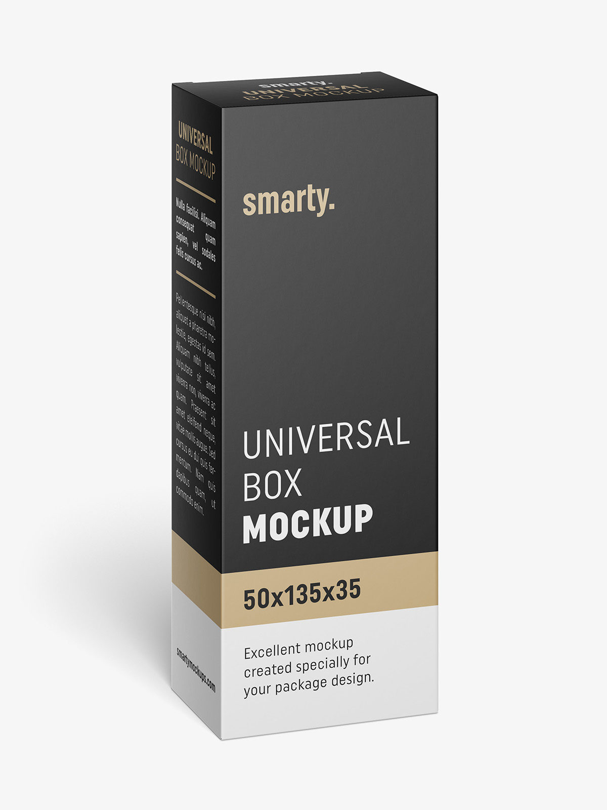 Box mockup / 50x135x35 Smarty Mockups