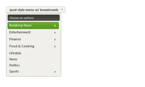 Use any element to open the dropdown menu, e.g. 30 Useful Drop Down Menu Scripts To Enhance Header Navigation