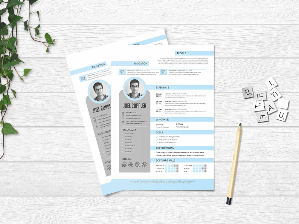 Free Clean General Resume Template in Elegant Design