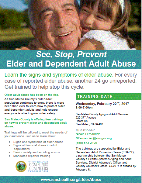 See, Stop, Prevent Elder and Dependent Adult Abuse | Behavioral Health ...