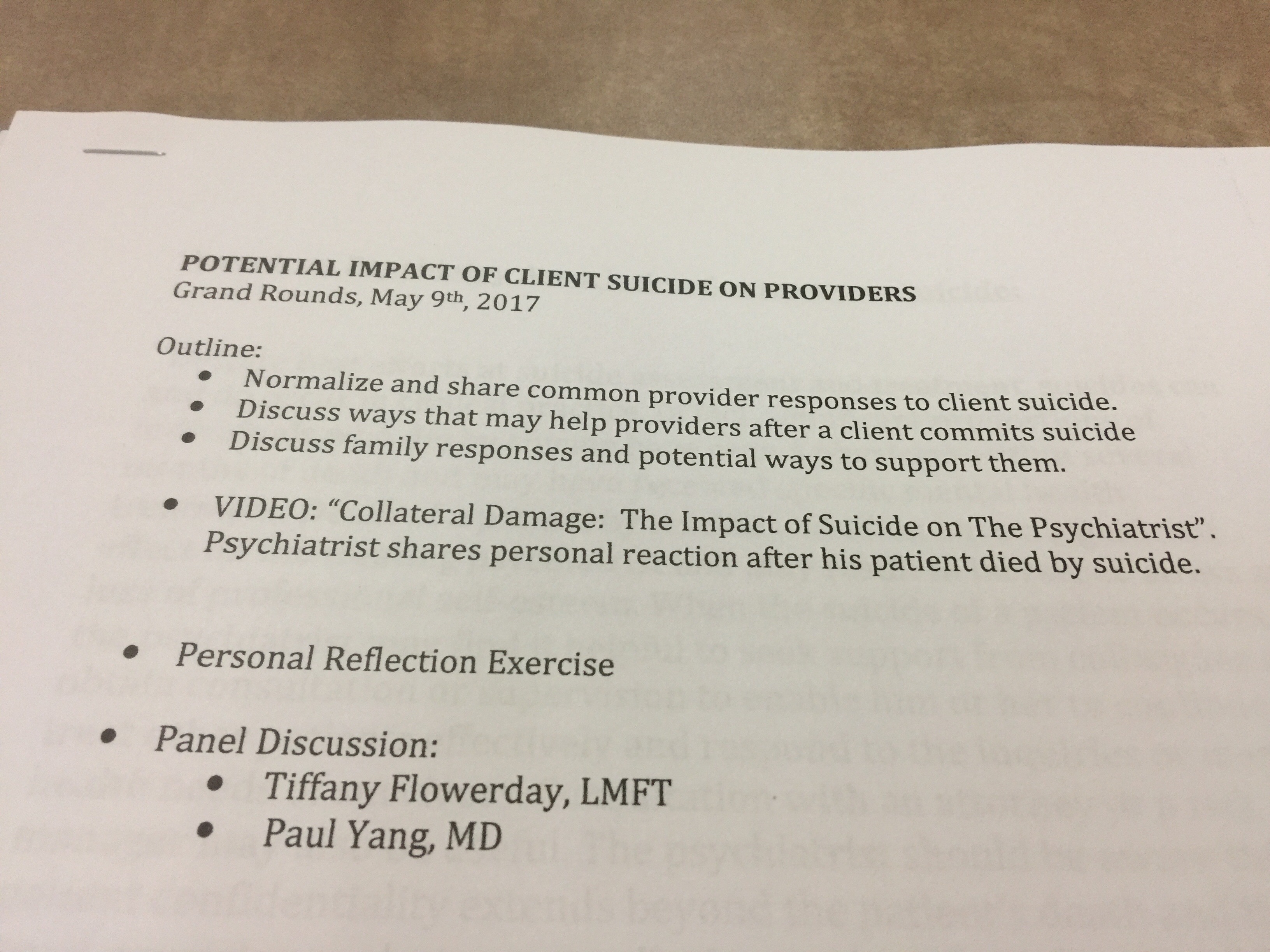 Potential Impact of Client Suicide on Providers | Behavioral Health ...