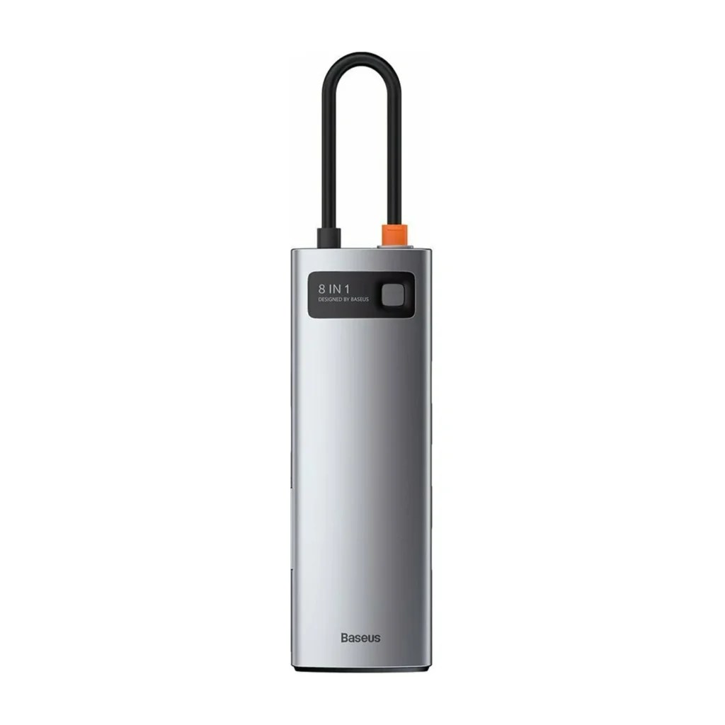 Adaptor Multifunksional Baseus Type-C Me Shume Porta🔌 EMRI: Adaptor me Shumë Porta 🏷️ MARKA: BASEUS ⚙️ MATERIALI: Aliazh alumini premium 📏 GJATËSIA E KABLLIT: 20 cm 🎨 NGJYRA: Gri elegante  💻 PËRSHTATET PËR: Pajisje me portë Type-C dhe sistem: 🍏 Mac OS Sierra / 🪟 Windows 10 / 🌐 Chrome OS / etj.  🔋 VOLTAZHI I MBËSHTETUR: 5V - 20V ⚡ PORTA TYPE-C: Fuqi deri në 100W MAX për karikim të shpejtë 📺 PORTA HDMI: Dalje video në UHD 4K @ 30Hz 🖥️ PORTA VGA: Dalje video në HD 1920x1080P @ 60Hz 🔵 PORTA USB 3.0: Shpejtësi transmetimi deri në 5 Gbps 🌐 PORTA RJ45: Internet kabllor nga 10 Mbps deri në 1 Gbps 💾 PORTAT SD/TF: Mbështet SD 2.0 🎧 PORTA AUX 3.5mm: Lidhje audio standarde me kufje, altoparlantë etj.   ---  ✨ VEÇORI TË VECANTA: ✔️ Dizenjuar posaçërisht për iPad Pro – me kënd të kthyer për përshtatje perfekte 📐 ✔️ Pamje moderne, material cilësor, përmasë kompakte – gjithmonë me vete pa ju rënduar 🎒 ✔️ Të gjitha portat mund të përdoren njëkohësisht – fleksibilitet maksimal! 🔄 ✔️ Për përdorim në çdo situatë – kursen kohë dhe para ⏱️💸 ✔️ Rrit interaktivitetin dhe produktivitetin me pajisjen tuaj çdo ditë 💼 ✔️ Lidhje me pajisje të jashtme si tastiera, maus, hard disk etj. – kthen pajisjen tuaj në desktop në çast 🖱️⌨️🖥️  🔵 INDIKATOR LED: Tregon statusin e punës së adaptor-it – gjithmonë i informuar!