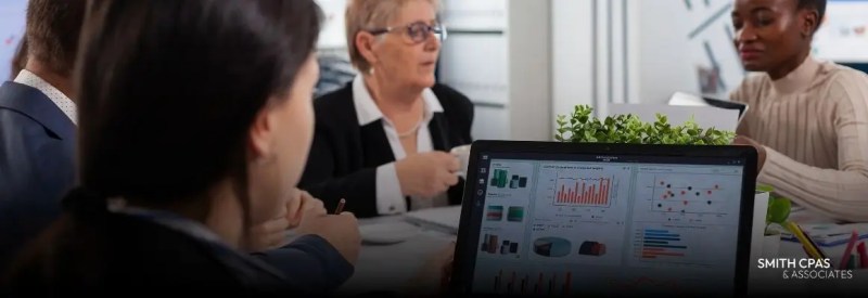 Clean Financials Business owner using clean financials to make better business decisions