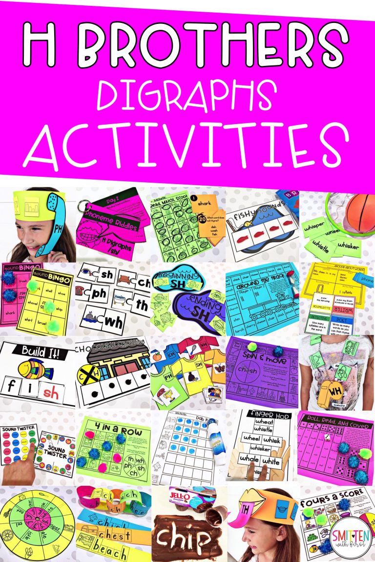 h digraph brothers phonics activities and games