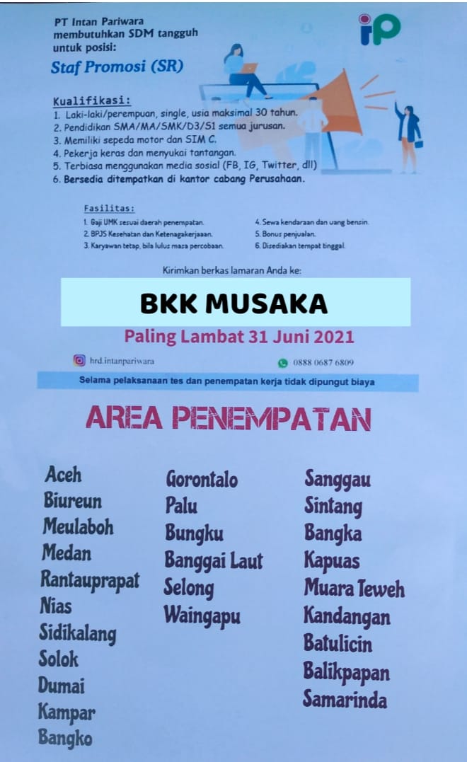 O Xrhsths Disperinaker Klaten Sto Twitter Selamat Sore Warga Klaten Ada Infoloker Untuk Kalian Niih Disperinakerklt Akan Membantu Dalam Proses Perekrutannya Dan Kalian Bisa Mendaftar Melalui Link S T Co Tasjnnabrw Semoga Berhasil Ya Lowongan Kerja Aceh - PT Intan Pariwara adalah perusahaan yang bergerak dibidang Penerbitan dan Percetakan buku-buku mata pelajaran jenjang TK sampai dengan SMA SMK serta Umum.