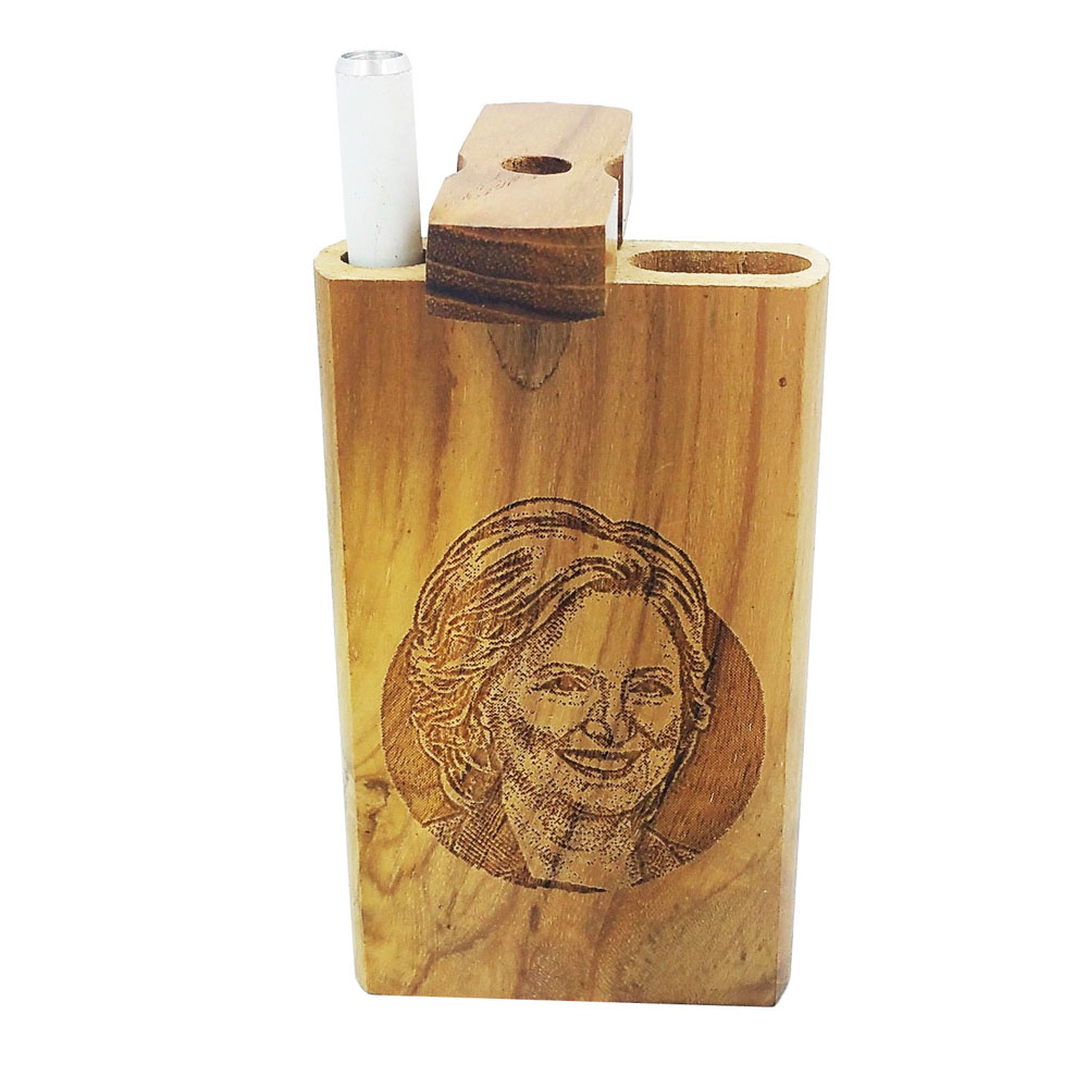 Tom's Headshop Wooden One Hitter Dugout With 3 Glass Pipes – 2-Pack Portable Smoking Set
