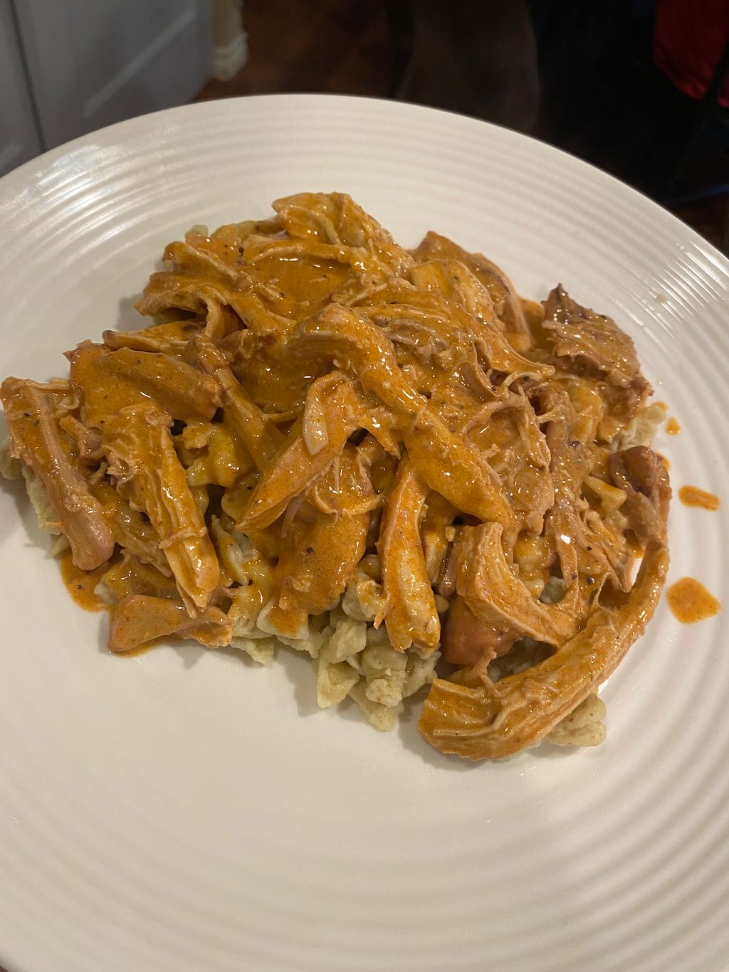 Spaetzle and Csirke Paprikas
