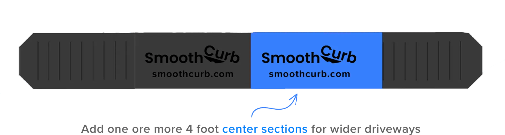 Smooth Curb additional center piece extension for wider driveways