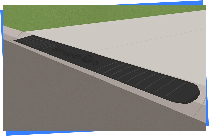 Step 1 - Clean your driveway curb before installing Smooth Curb ramp